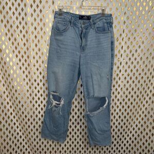 Hollister distressed ultra high-rise vintage straight jeans size 9 9S